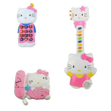 طقم جيتار وهاتف 3 في 1 من Hello Kitty